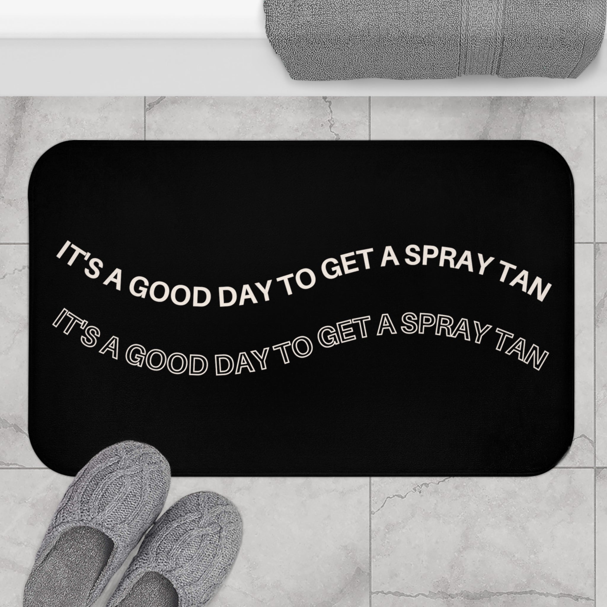 Spray Tan Artist Tent Mat | Bronze Boss | Airbrush Tanning Accessories | Mobile Airbrush Tanning | Overspray Anti-Slip | Custom Bath Mat | BRONZE BOSS LLC